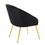 Shiraz Contemporary/Glam Chair in Gold Metal and Black Velvet by LumiSource B116135648