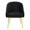 Shiraz Contemporary/Glam Chair in Gold Metal and Black Velvet by LumiSource B116135648