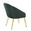 Shiraz Contemporary/Glam Chair in Gold Metal and Green Velvet by LumiSource B116135649
