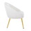 Shiraz Contemporary/Glam Chair in Gold Metal and White Velvet by LumiSource B116135651