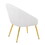 Shiraz Contemporary/Glam Chair in Gold Metal and White Velvet by LumiSource B116135651