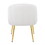 Shiraz Contemporary/Glam Chair in Gold Metal and White Velvet by LumiSource B116135651