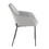 Daniella Contemporary Dining Chair in Black Metal and Grey Fabric by LumiSource - Set of 2 B116135664