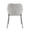 Daniella Contemporary Dining Chair in Black Metal and Grey Fabric by LumiSource - Set of 2 B116135664