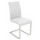 Foster Contemporary Dining Chair in Stainless Steel and White Faux Leather by LumiSource - Set of 2 B116135666
