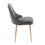 Marcel Contemporary/Glam Dining Chair with Gold Frame and Grey Faux Leather by LumiSource - Set of 2 B116135670