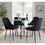 Marcel Contemporary Dining Chair with Black Frame and Black Velvet Fabric by LumiSource - Set of 2 B116135672