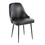 Marcel Contemporary Dining Chair with Black Frame and Black Faux Leather by LumiSource - Set of 2 B116135675