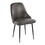 Marcel Contemporary Dining Chair with Black Frame and Grey Faux Leather by LumiSource - Set of 2 B116135676