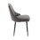 Marcel Contemporary Dining Chair with Black Frame and Grey Faux Leather by LumiSource - Set of 2 B116135676