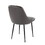 Marcel Contemporary Dining Chair with Black Frame and Grey Faux Leather by LumiSource - Set of 2 B116135676