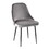 Marcel Contemporary Dining Chair with Black Frame and Silver Velvet Fabric by LumiSource - Set of 2 B116135677