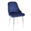 Marcel Contemporary Dining Chair with Chrome Frame and Blue Velvet Fabric by LumiSource - Set of 2 B116135679