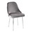 Marcel Contemporary Dining Chair with Chrome Frame and Silver Velvet Fabric by LumiSource - Set of 2 B116135682