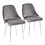 Marcel Contemporary Dining Chair with Chrome Frame and Silver Velvet Fabric by LumiSource - Set of 2 B116135682