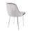 Marcel Contemporary Dining Chair with Chrome Frame and Silver Velvet Fabric by LumiSource - Set of 2 B116135682