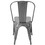 Oregon Industrial Stackable Dining Chair in Brushed Silver by LumiSource - Set of 2 B116135686