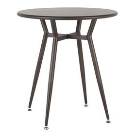 Clara Industrial Round Dinette Table in Antique Metal by LumiSource B116135687