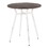 Clara Industrial Round Dinette Table in Vintage White Metal and Espresso Wood-Pressed Grain Bamboo by LumiSource B116135689