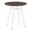 Clara Industrial Round Dinette Table in Vintage White Metal and Espresso Wood-Pressed Grain Bamboo by LumiSource B116135689