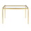 Fuji Contemporary/glam Dining Table in Gold Metal with Clear Glass Top by LumiSource B116135692