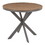 X Pedestal Industrial Dinette Table with Grey Metal and Medium Brown Bamboo by LumiSource B116135698