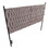 Braided Matisse Queen Size Headboard in Black Metal and Grey Fabric by LumiSource B116135706