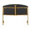 Lindsey Contemporary/Glam Queen Headboard in Gold Steel and Black Velvet by LumiSource B116135708