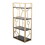 Constellation Contemporary Bookcase in Gold Metal and Black Wood by LumiSource B116135715