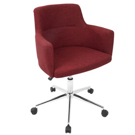 Andrew Contemporary Adjustable Office Chair in Red by LumiSource B116135724