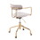 Demi Contemporary Office Chair in Gold Metal and Silver Velvet by LumiSource B116135729