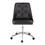 Marche Contemporary Swivel Task Chair with Casters in Chrome Metal and Black Faux Leather by LumiSource B116135736