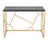 Constellation Contemporary Desk in Gold Metal and Black Wood by LumiSource B116135760