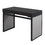Drift Contemporary Upholstered Desk in Black Steel, Black Wood and Silver Velvet by LumiSource B116135763