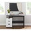 Quinn Contemporary Desk in Charcoal Wood with White Wood Drawers by LumiSource B116135778