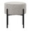 Daniella Contemporary Round Ottoman in Black Metal and Light Grey Fabric by LumiSource B116135801