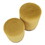 Marla Contemporary Nesting Ottoman Set in Gold Metal and Yellow Plush Fabric by LumiSource B116135805