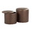 Maverick Contemporary Nesting Ottoman Set in Bronze Faux Leather with Textured Accent by LumiSource B116135808