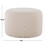 Large Round Pouf in Knitted Beige Fabric by LumiSource B116135814