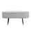 Harvey Contemporary Storage Bench in Black Metal and Light Grey Fabric with Gold Metal Accent by LumiSource B116135828