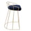 Canary Contemporary-Glam Counter Stool in Gold with Blue Velvet by LumiSource - Set of 2 B116135845