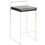 Fuji Contemporary Stackable Counter Stool in White with Black Faux Leather Cushion by LumiSource - Set of 2 B116135846