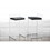Fuji Contemporary Stackable Counter Stool in White with Black Faux Leather Cushion by LumiSource - Set of 2 B116135846