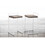 Fuji Contemporary Stackable Counter Stool in White with Stone Cowboy Fabric Cushion by LumiSource - Set of 2 B116135851