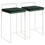 Fuji Contemporary Stackable Counter Stool in White with Green Velvet Cushion by LumiSource - Set of 2 B116135853