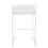 Fuji Contemporary Stackable Counter Stool in White with White Velvet Cushion by LumiSource - Set of 2 B116135854