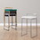 Fuji Contemporary Stackable Counter Stool in White with White Velvet Cushion by LumiSource - Set of 2 B116135854