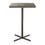 Fuji Industrial Bar Table in Antique Metal and Espresso Bamboo by LumiSource B116135882