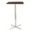 Fuji Contemporary Square Bar Table in Stainless Steel with Walnut Wood Top by LumiSource B116135883