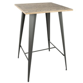 Oregon Industrial Table in Grey and Brown LumiSource B116135887